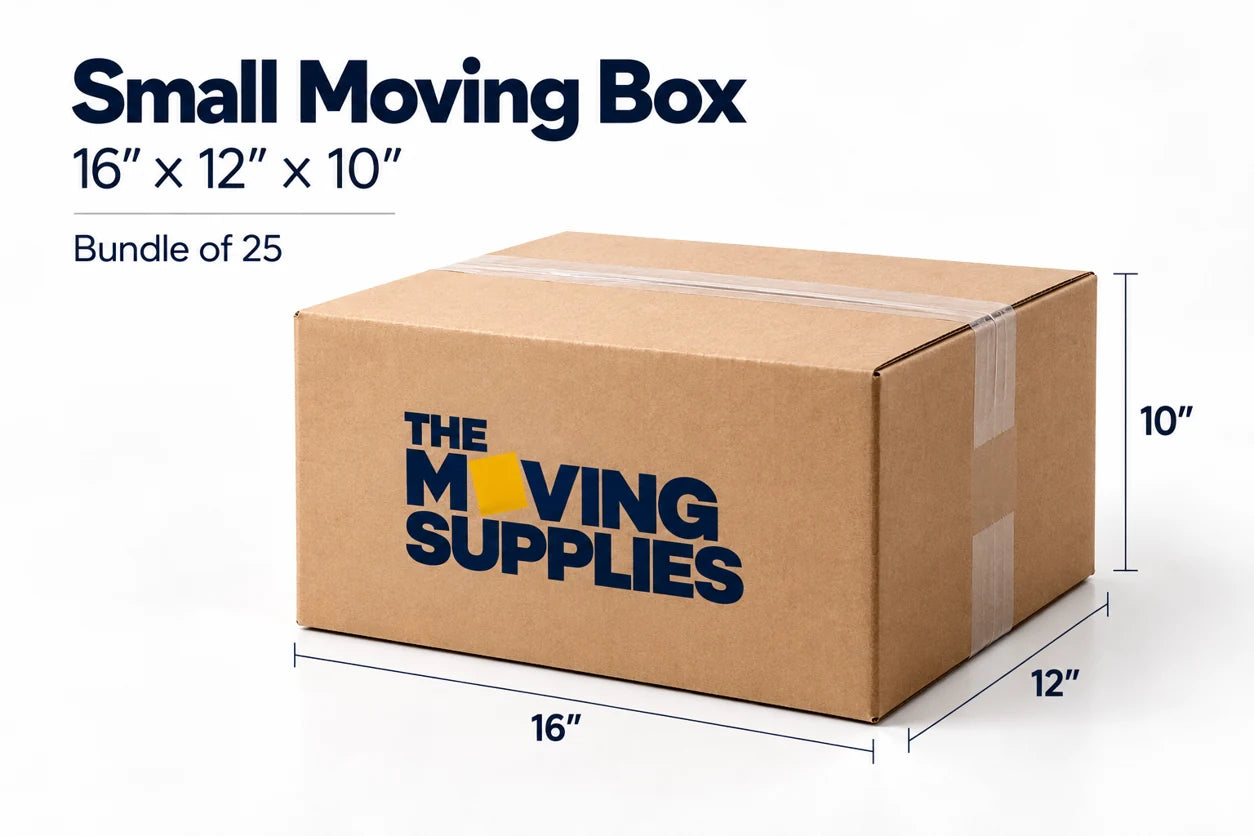 Small Moving Box – 16" x 12" x 10" (L X W X H) – Bundle of 25