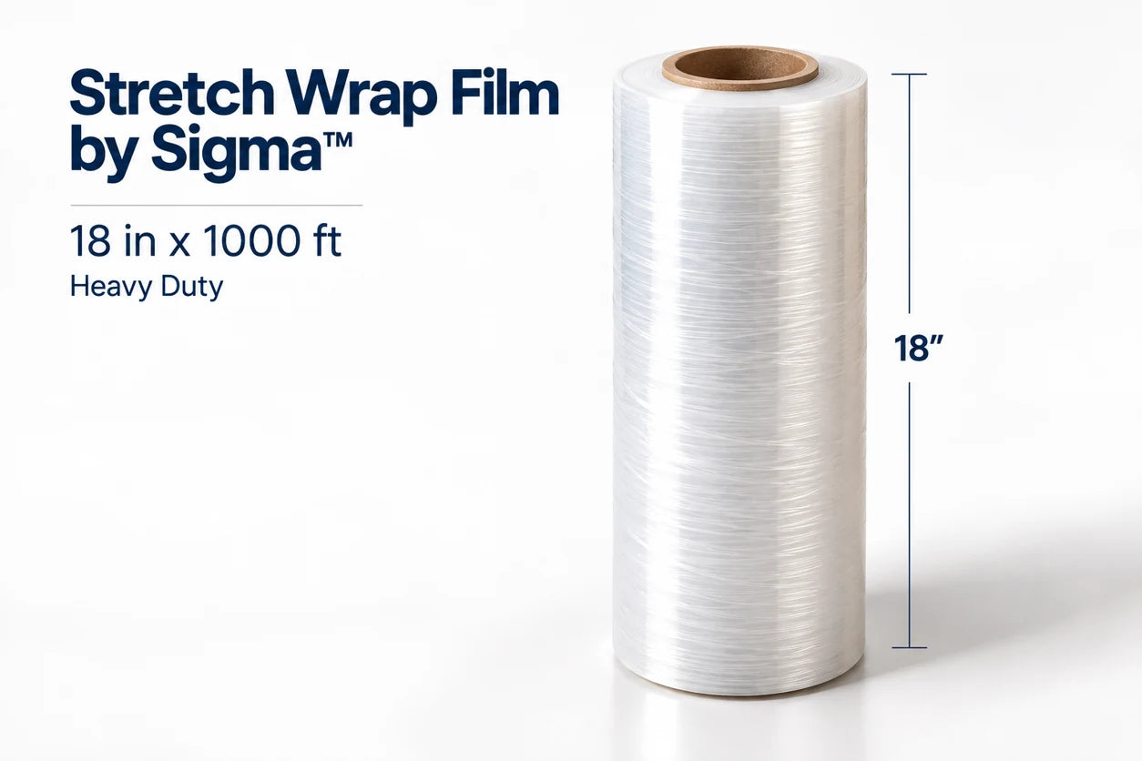 Stretch Wrap Film by Sigma™ – 18" x 1000' – Heavy Duty