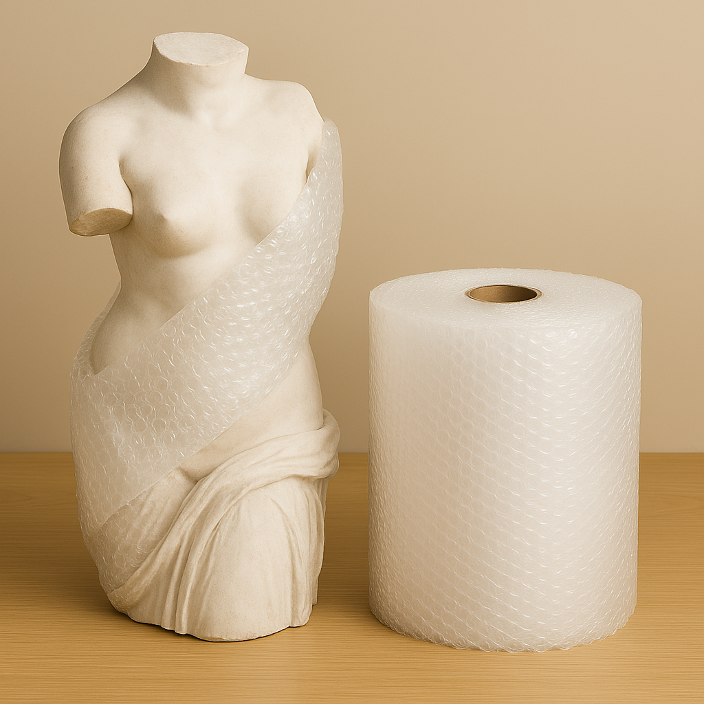 Clear Bubble Wrap Roll – 12" x 125' x 1/2" Bubble - The Moving Supplies