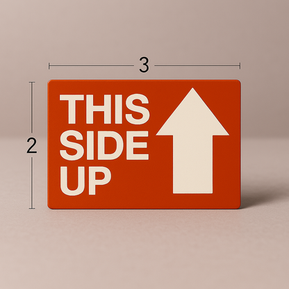 This Side Up Label – 2" x 3" (Rolls) 500 Labels - The Moving Supplies