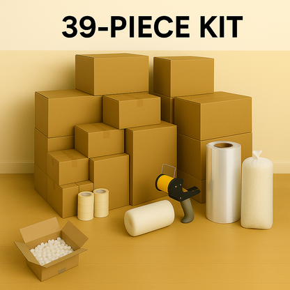 Studio & Roomie Ready Kit - 39-Piece Packing Set for Small Moves. - The Moving Supplies