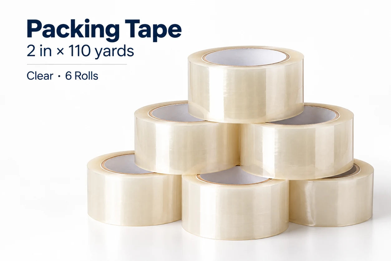 Packing Tape – 2" x 110 Yards – Clear – 6 Rolls